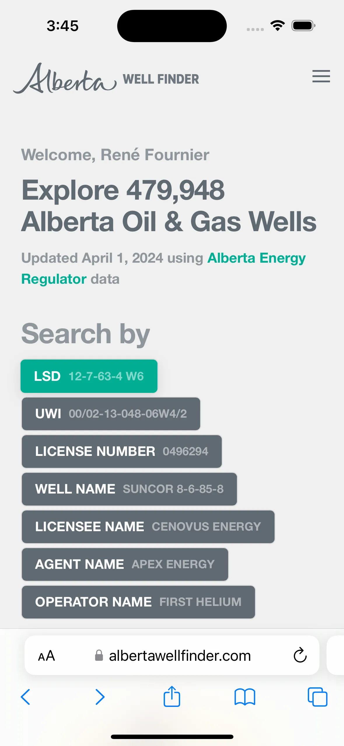 Alberta Well Finder | Search, explore and get directions to over ...